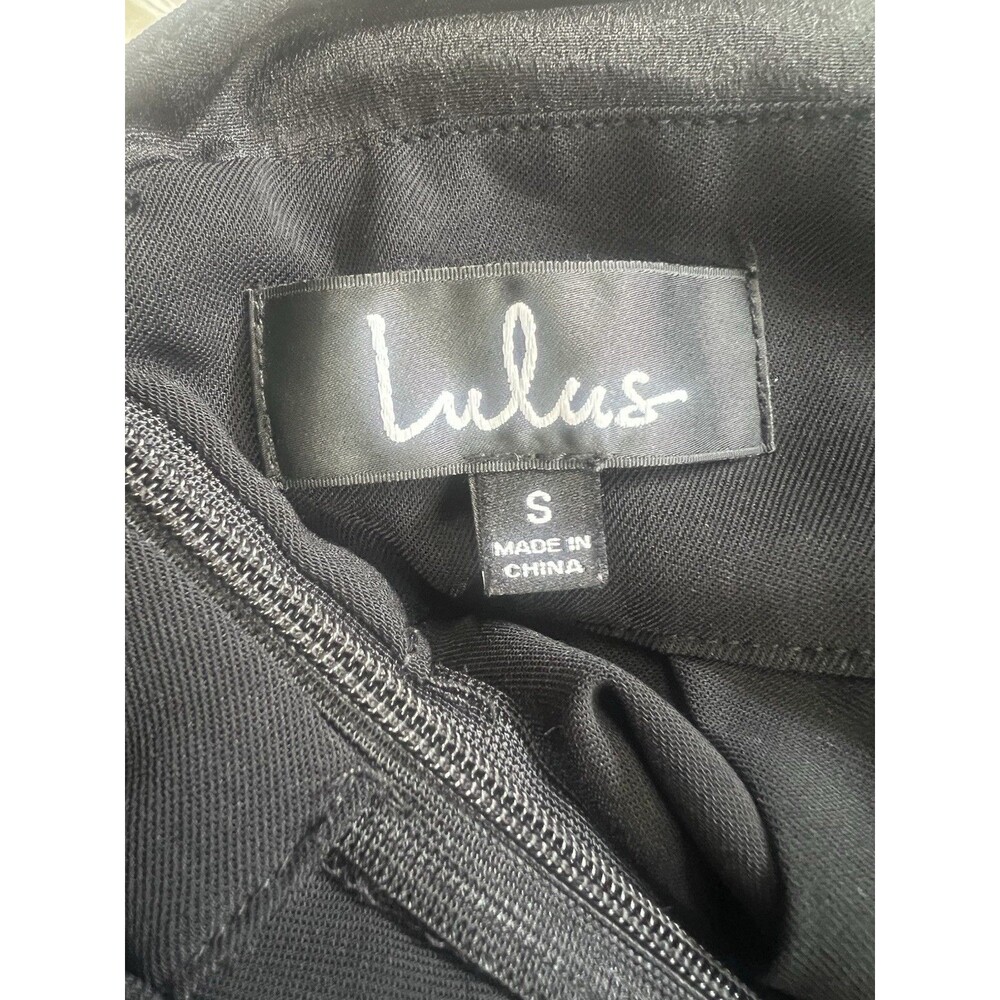 Lulus Black V Neck Wide Leg Jumpsuit Sz Small - Picture 4 of 15